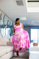Pink Crinkle Swirl Dress ( Available on Pre-Order )