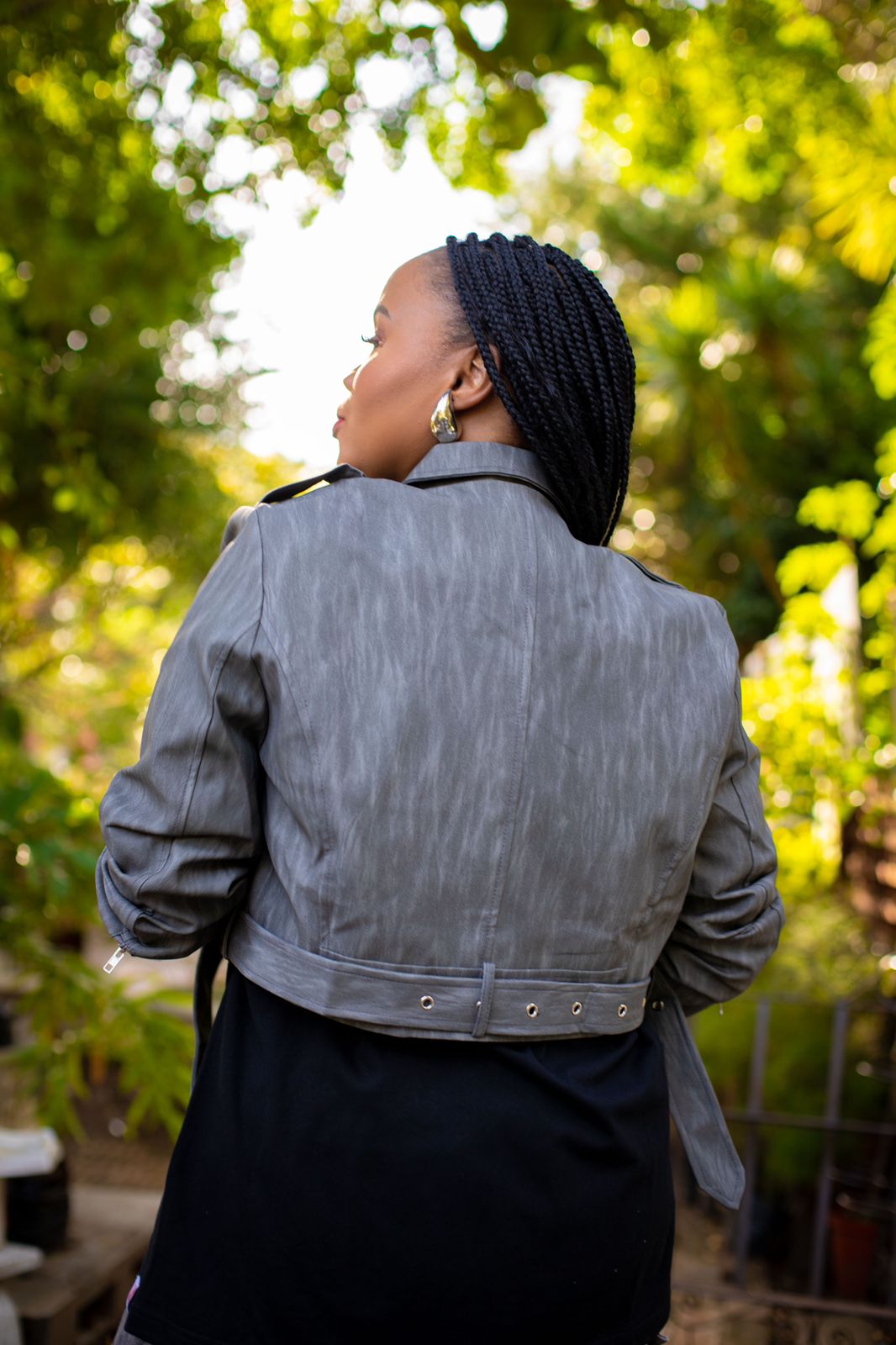 Grey Biker Jacket