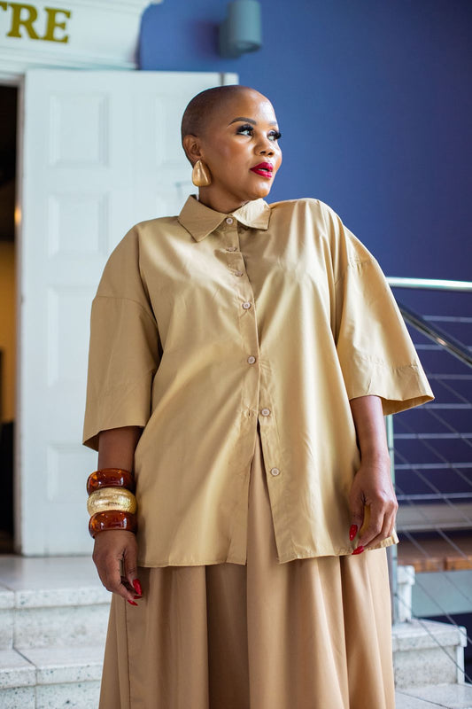 Khaki Oversized Shirt