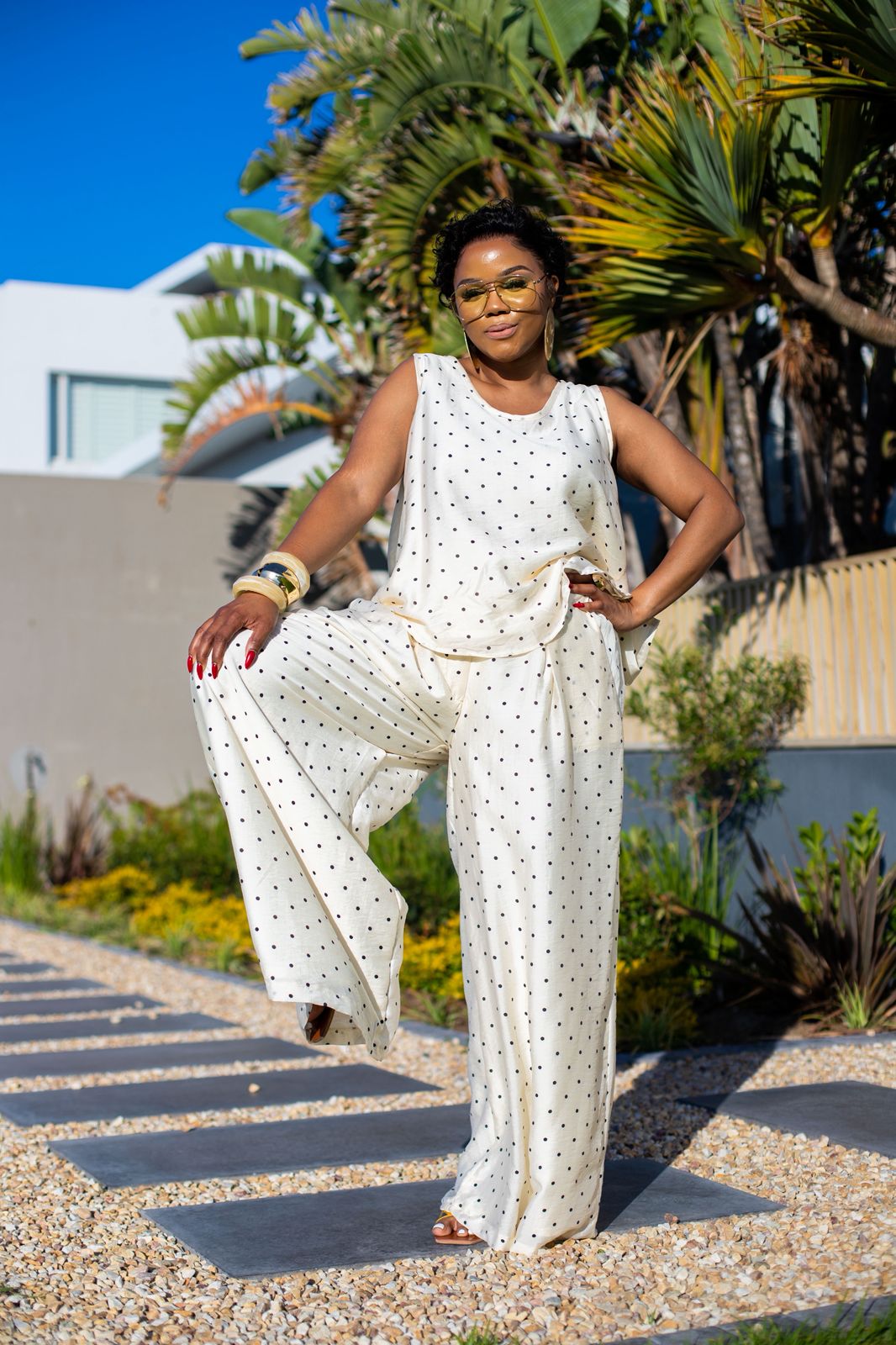 Polka Breeze Two-Piece Set