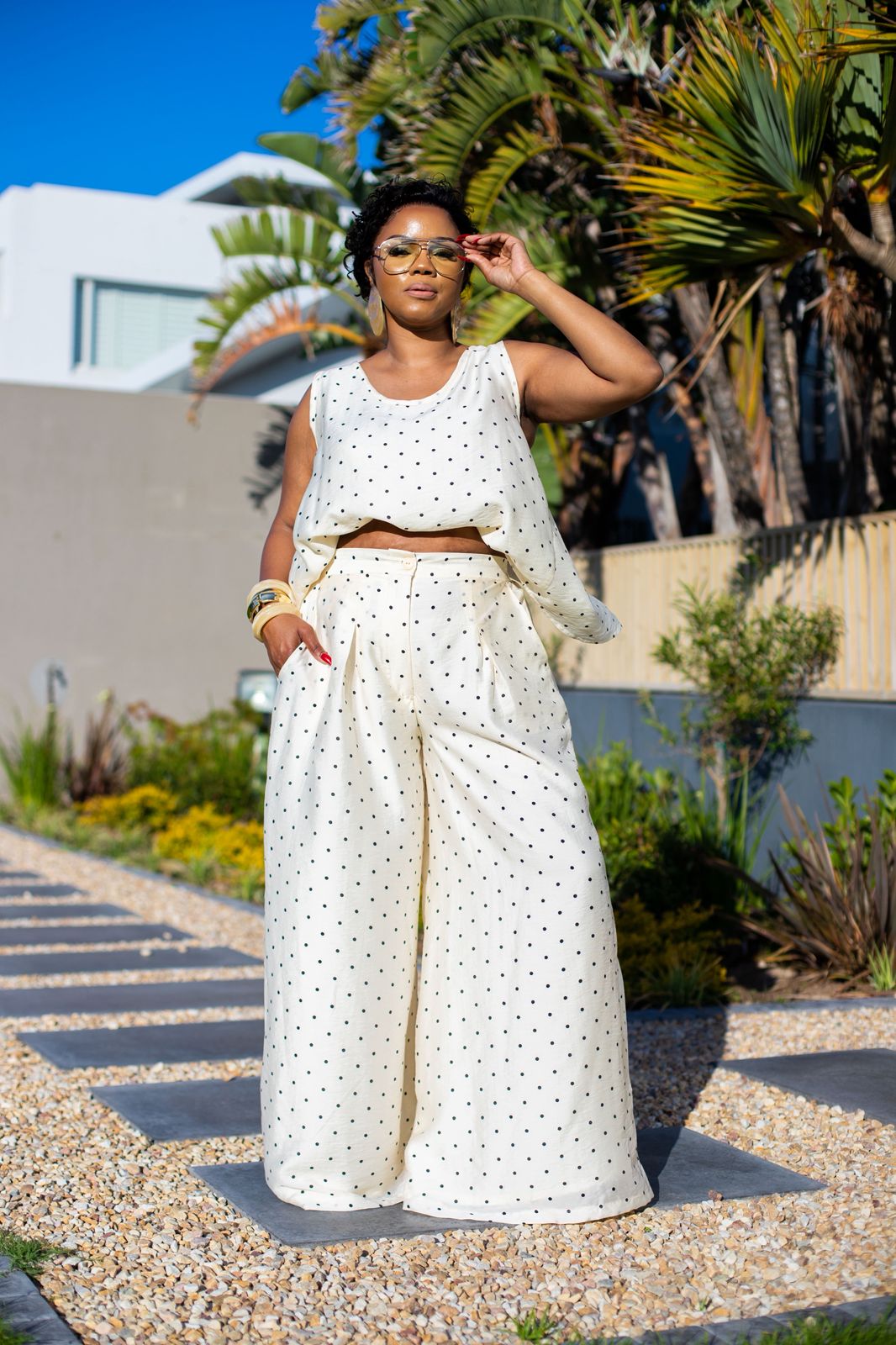 Polka Breeze Two-Piece Set