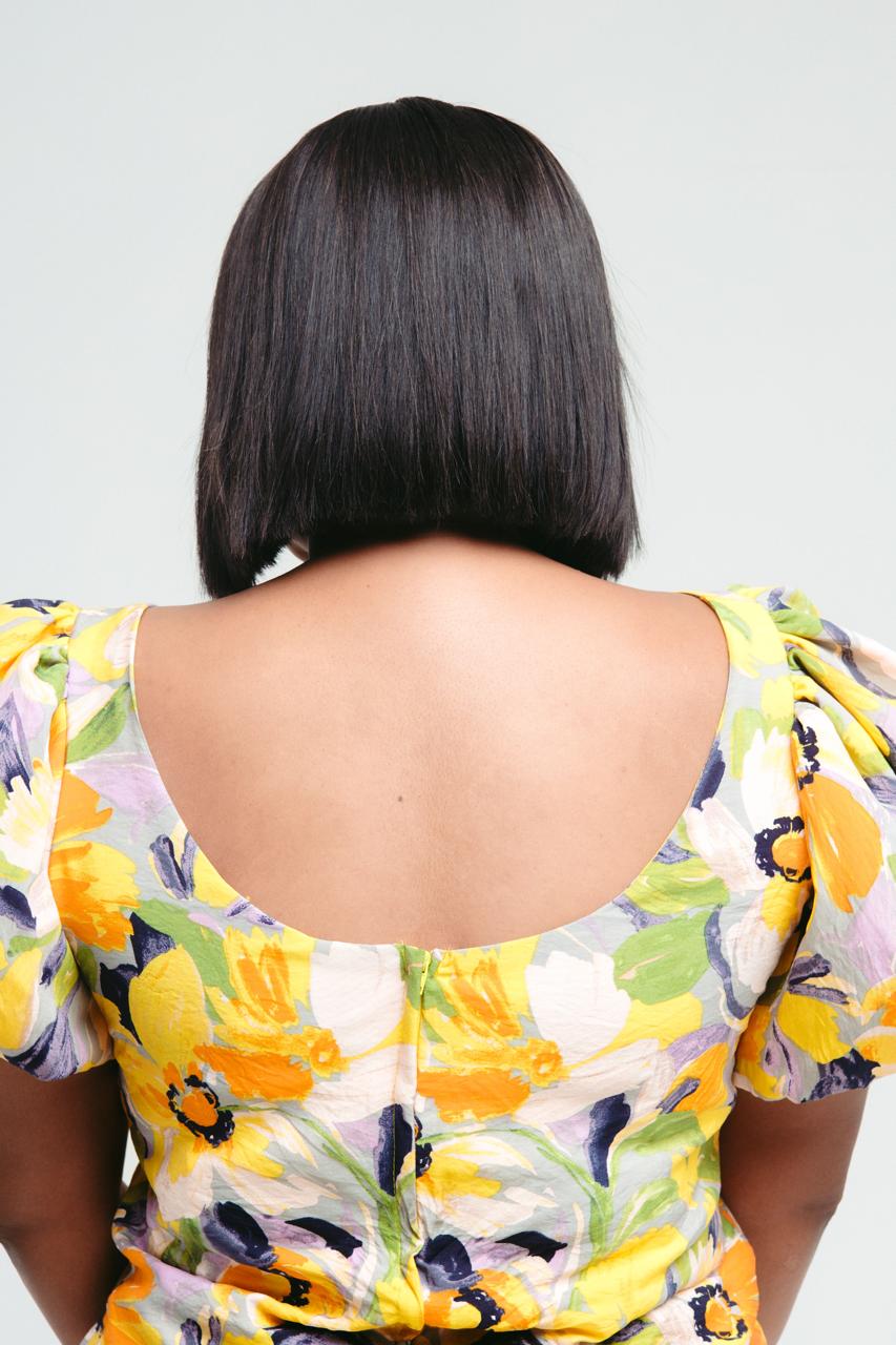 Mini Floral Yellow Dress