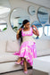 Pink Crinkle Swirl Dress ( Available on Pre-Order )