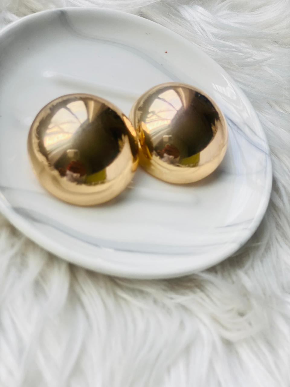 Gold Stud Earrings (7691692179622)